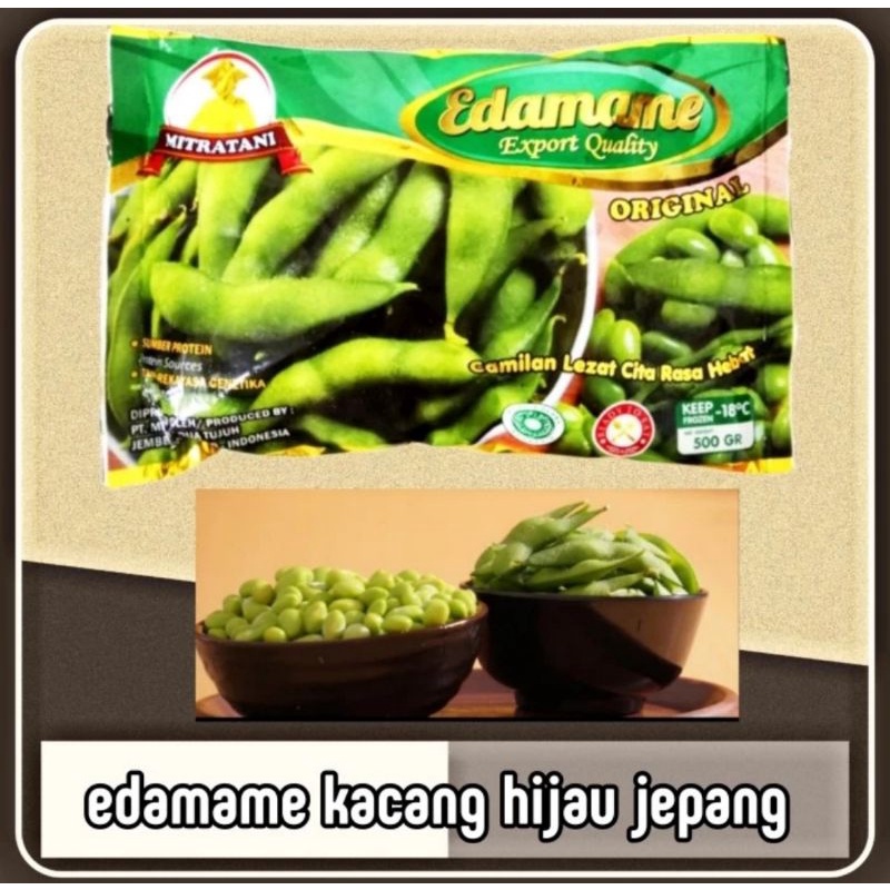 edamame mitratani 500gr frozen soy beans kacang hijau kupas