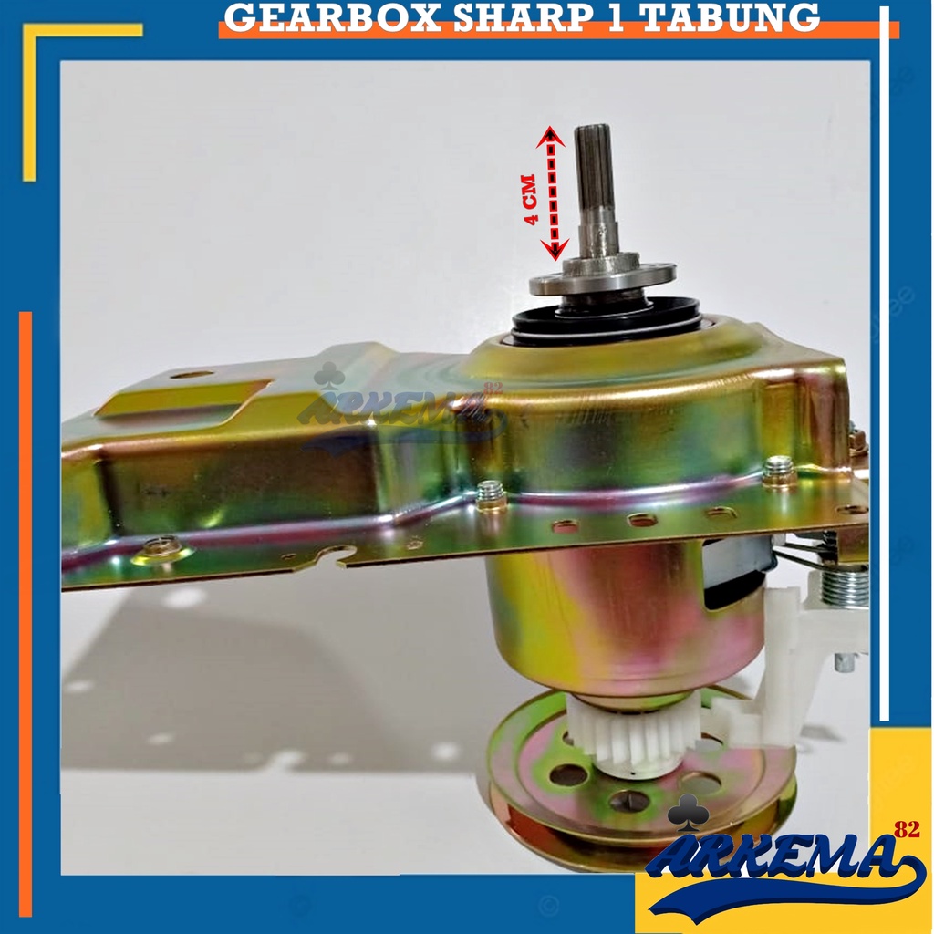 GEAR BOX MESIN CUCI SHARP 1 TABUNG OTOMATIS | GIRBOK SHARP 1 TABUNG | GEARBOX SHARP 1 TABUNG MODEL PENDEK