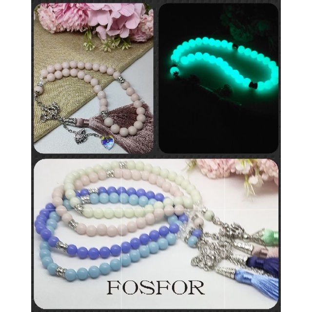 Tasbih ADC batu fosfor 10mm, Gratis BOX &amp; CUSTOM NAMA!!