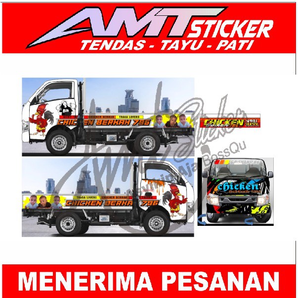[Terlaris] Stiker Decal/Cutting Full Body Mobil L300 Stiker Body Pick up
