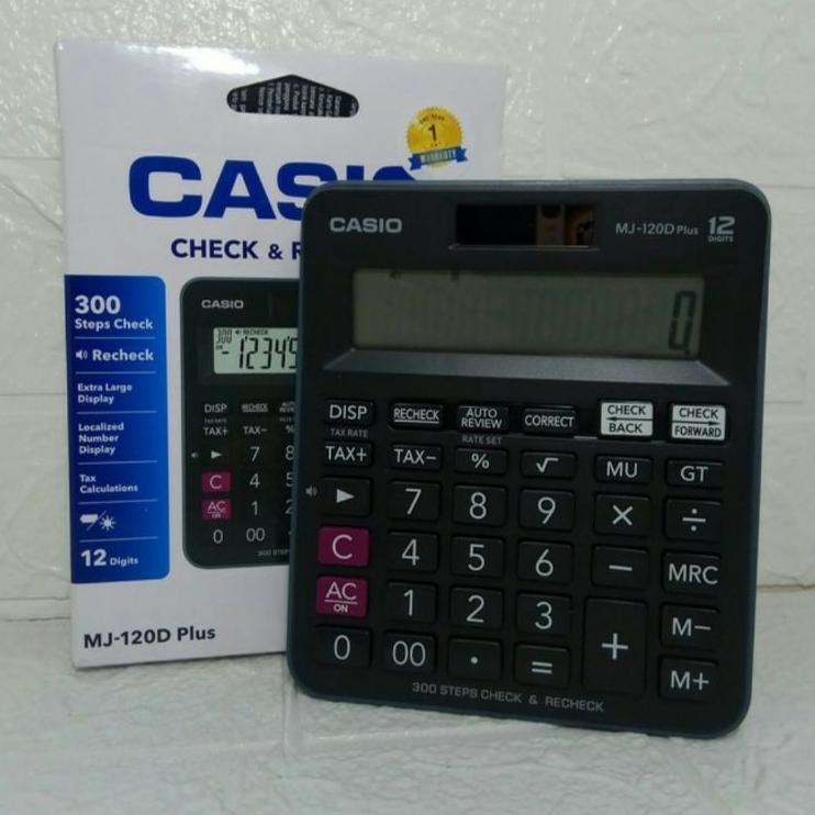 

New - KALKULATOR CHECK & CORRECT CASIO MJ120D PLUS / Calculator Cek Ulang ✓