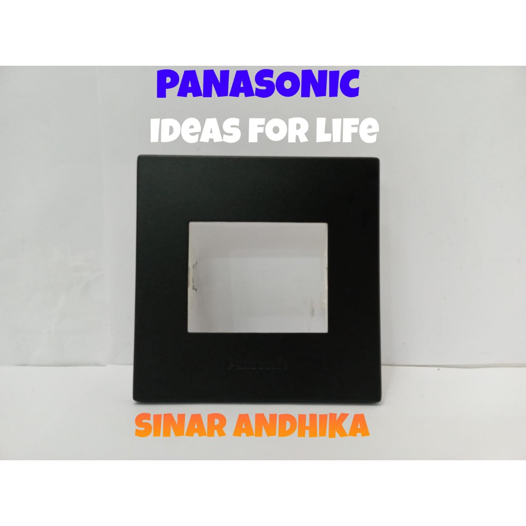 FRAME SAKLAR 1 GANG 2 DEVICE HITAM STYLE E PANASONIC WESJ 78029B