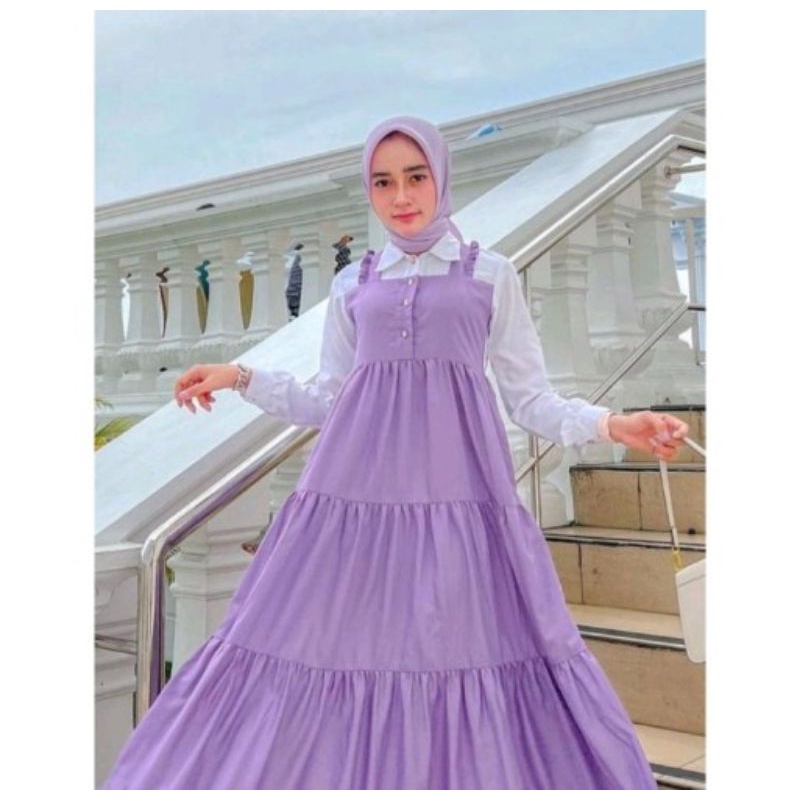 [ ERD 01 ]Gamis terbaru 2021 termurah / LIVY DRESS / Gamis remaja dewasa kekinian korean style / BUS