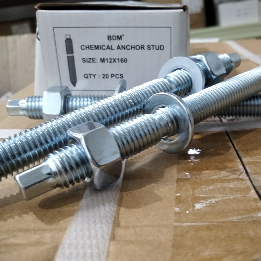 CHEMICAL ANGKUR M12/STUD BOLT 12 MM/CHEMICAL ANCHOR GRADE 5.8 M12X160