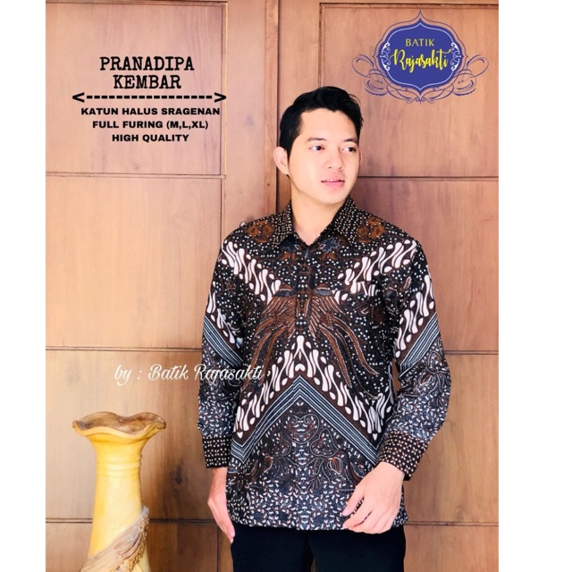 Kemeja Batik PRANADIPA KEMBAR FULL FURING Katun Halus Ori Solo