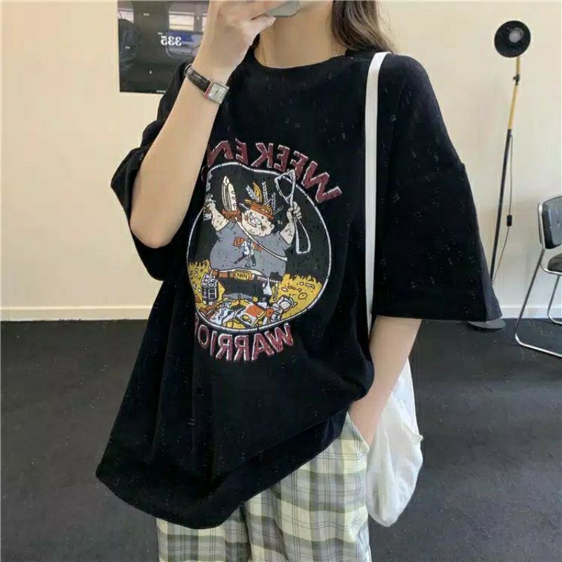 Oversize Warrior Fashion Atasan Wanita Big Size Jumbo Korea Style Baju