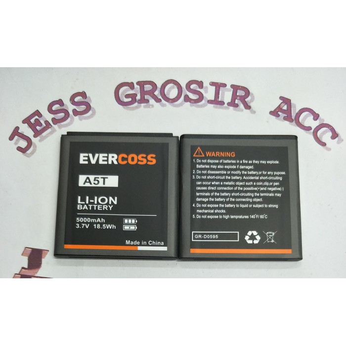 Baterai Battery Batre Double Power EVERCOSS EVERCROSS CROSS ( A5T ) - Hitam