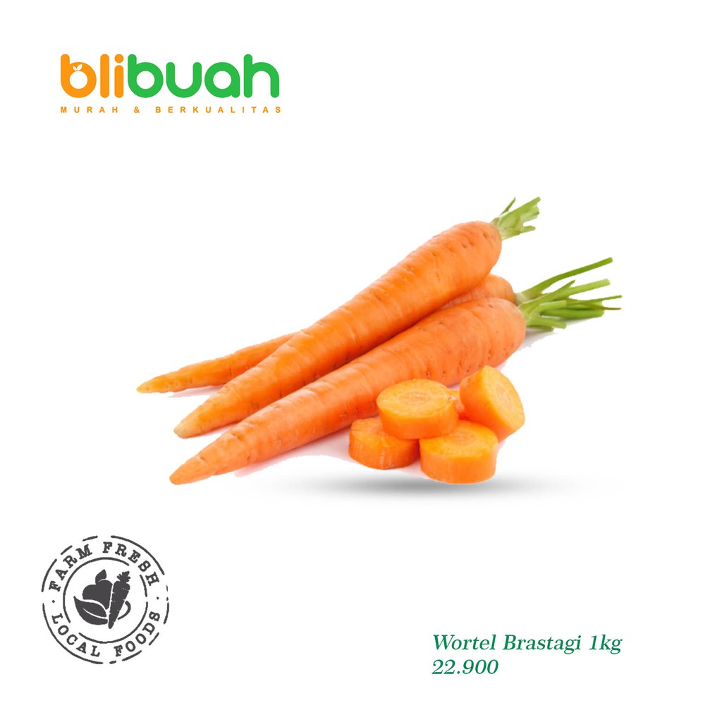 Wortel Brastagi SEGAR 500gr / Wortel / Wortel Manis / Carrot / Sayur Segar