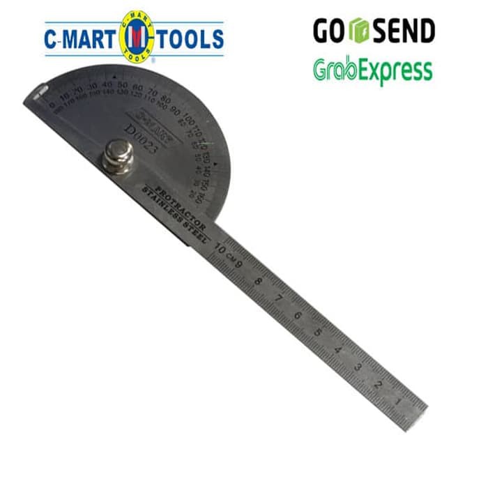 

Stainless steel protractor/Penggaris Busur C-Mart CD0023