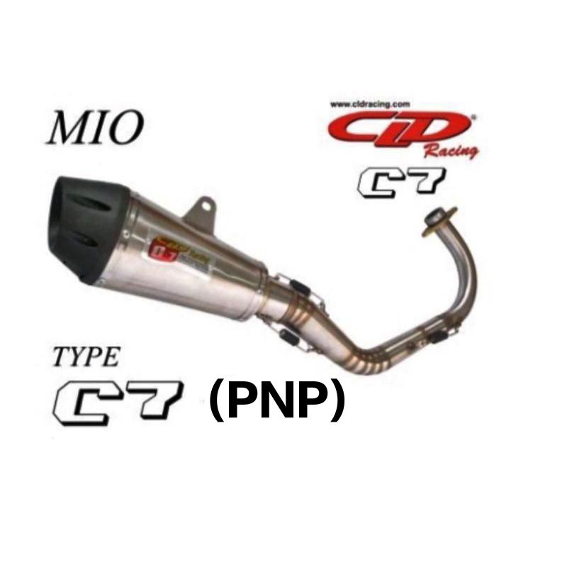 KNALPOT CLD Racing C7 inlate 38mm dan 50mm..MIO/MIO J/MIO M3/MIO SOUL GT/FINO/FINO fi/XRIDE..(PNP)..
