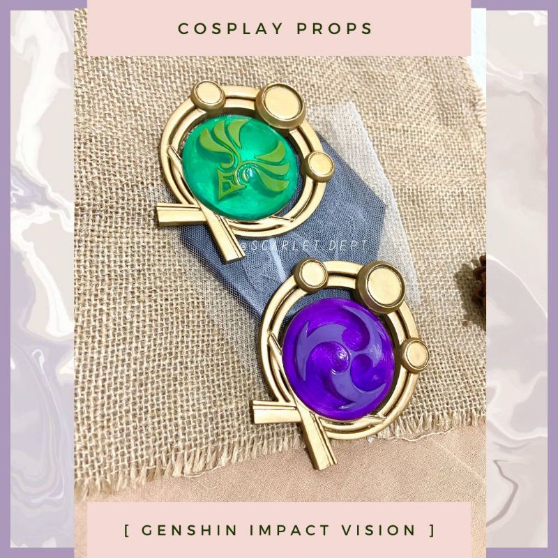 SCARLETDEPT || Inazuma Vision Cosplay Genshin Impact Kazuha Baal Yoimiya Aksesoris Resin