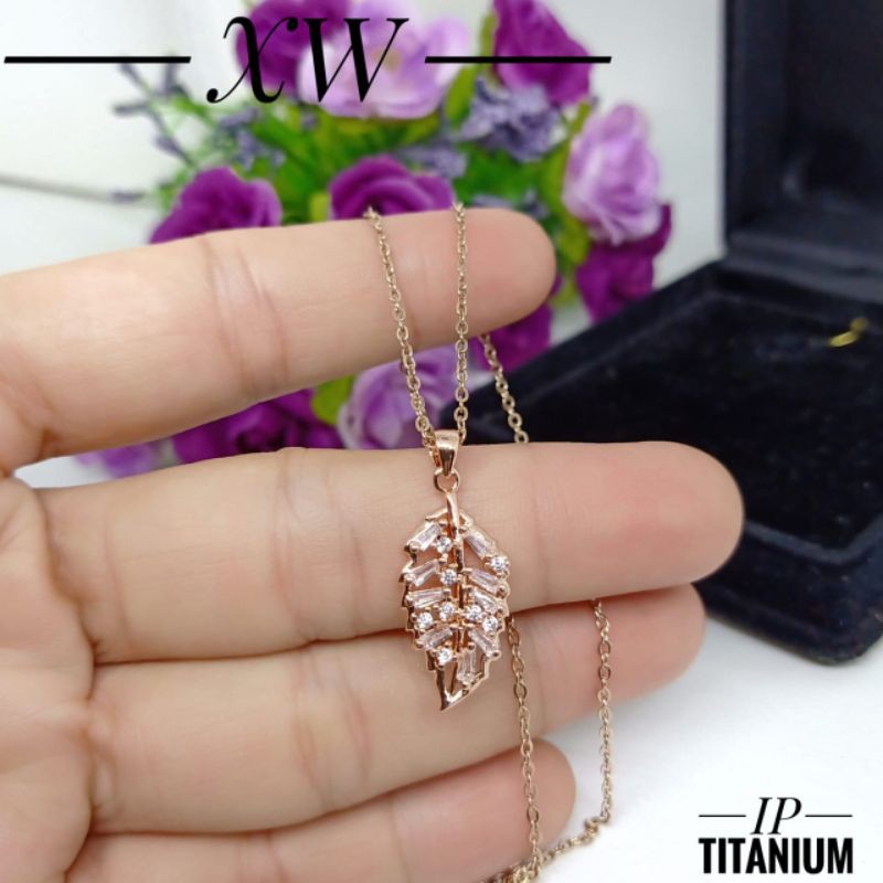 Kalung titanium daun 30092005