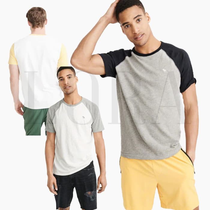 KAOS RAGLAN ABERCROMBIE & FITCH TWO TONE ICON LOGO Original