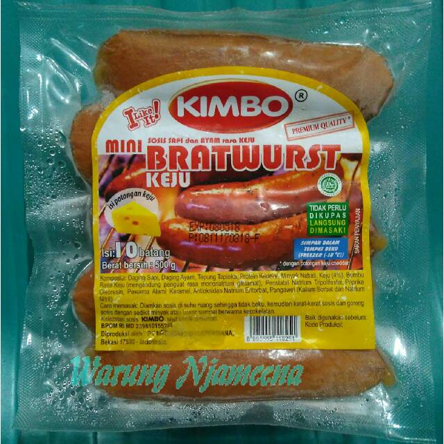 Jual Sosis Kimbo Bratwurst Keju Pcs Shopee Indonesia