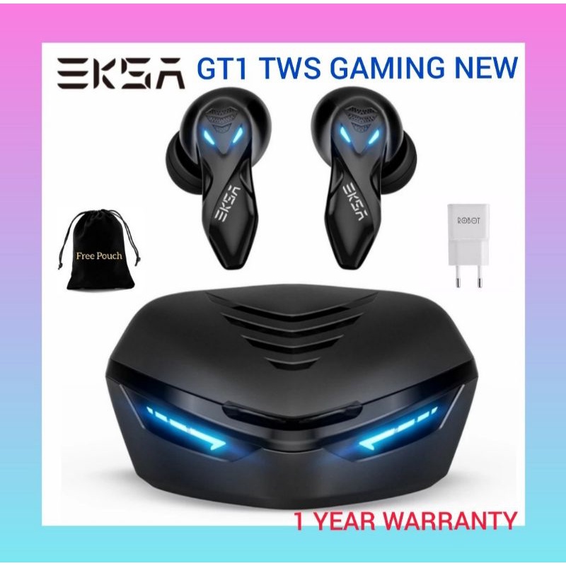 EKSA GT1 Gaming Music TWS Earphone Earbud Bluetooth 5.0 Very Low Latency