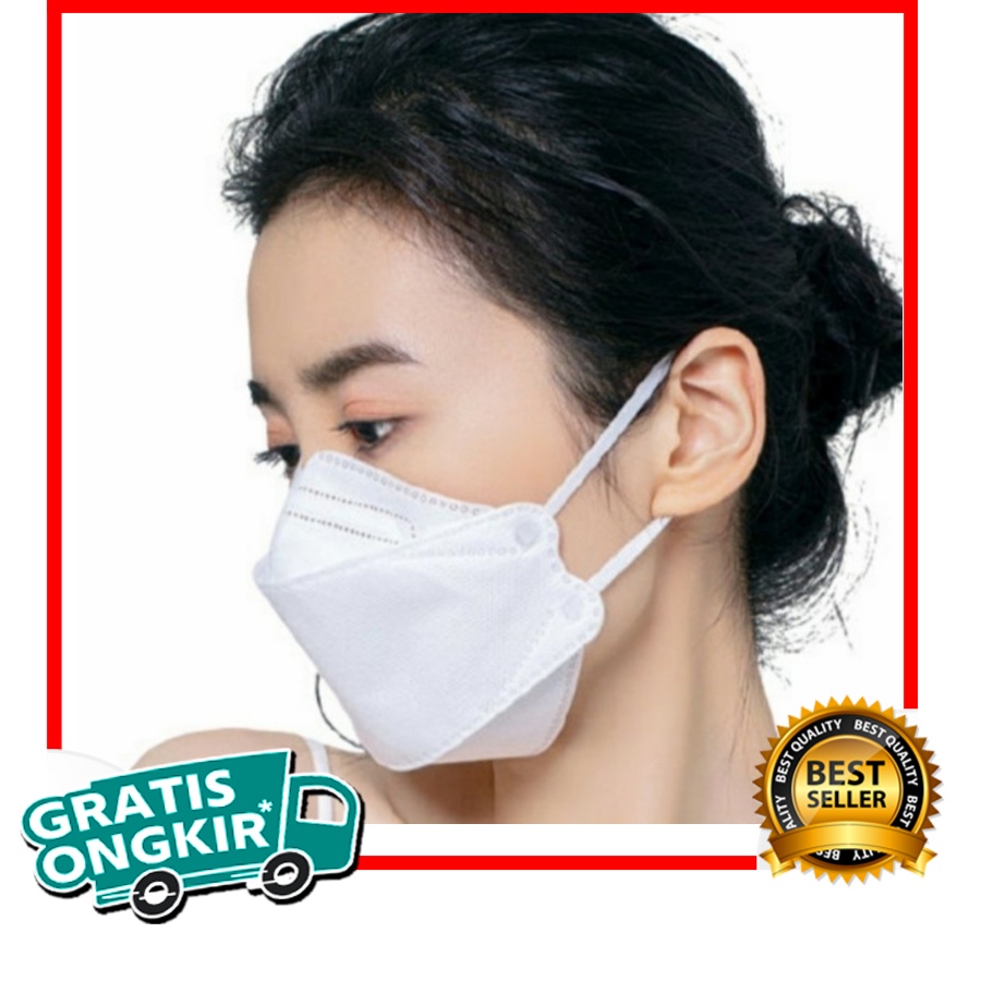 Masker KF94 Anak dan Dewasa Motif Polos Warna Hitam 1 Box Murah Kids Mask Korea KF 94 4ply Evo Ccare