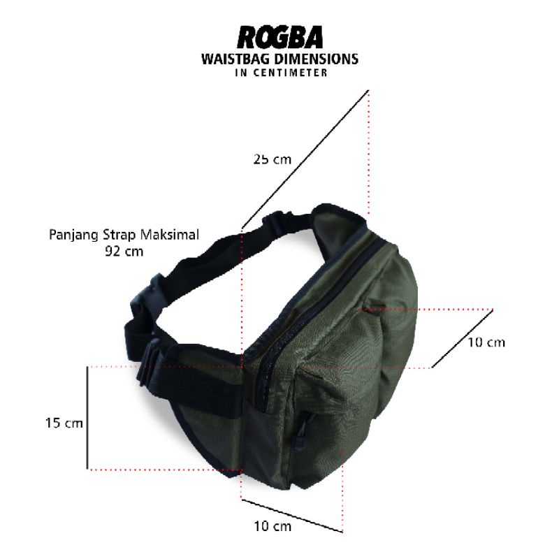 WAIST BAG TAS DADA TAS PINGGANG TAS DEWASA TAS PRIA ROGBA