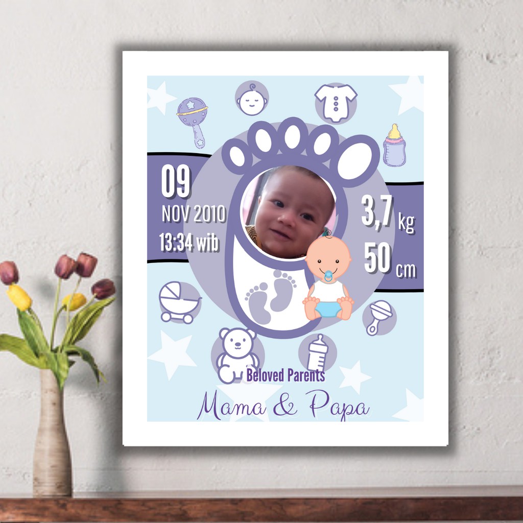 Hiasan Dinding Biodata Baby / Walldecor Biodata Baby