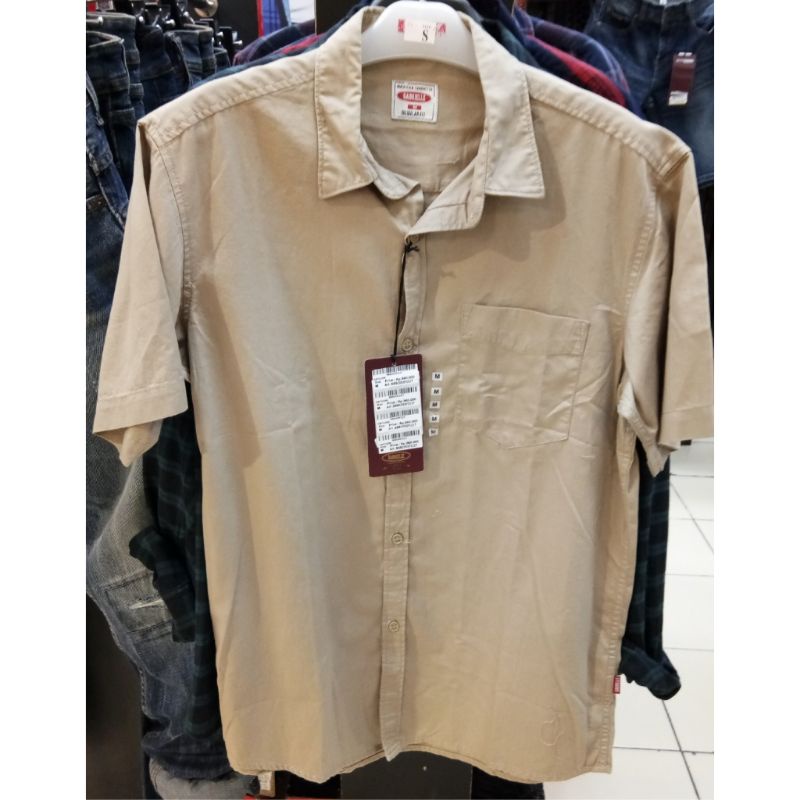 Gabrielle jeans original mens BBBC053F111T kemeja lengan pendek pria regular