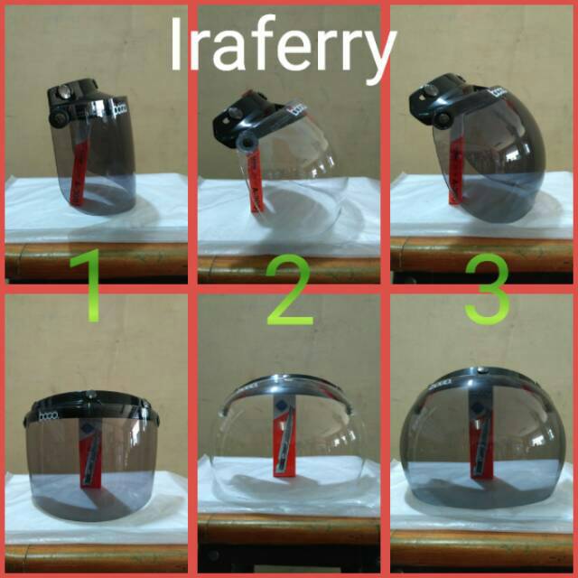 Kaca visor helm bogo / cargloss retro