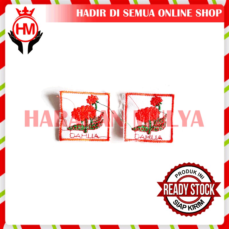 Bet Bordir Tanda Regu Pramuka Bet Bunga Dahlia Tanda Regu Pramuka - HM