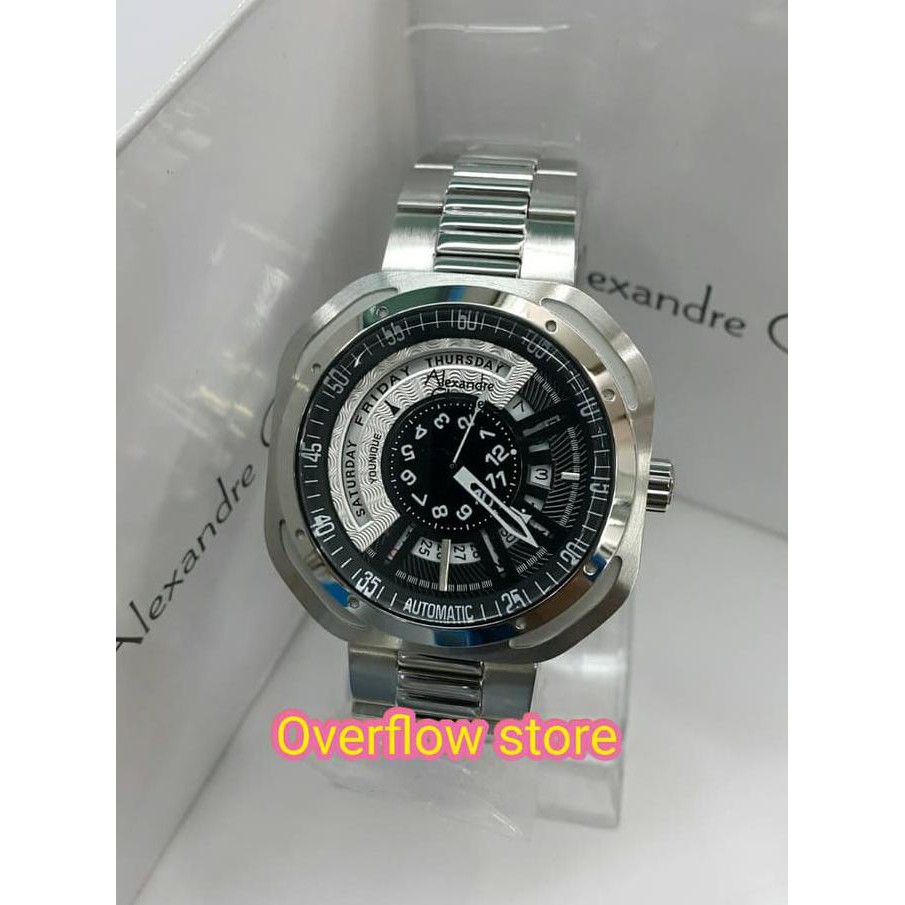 Jam Tangan Alexandre Christie Ac 3035 Autometic Silver Original E652
