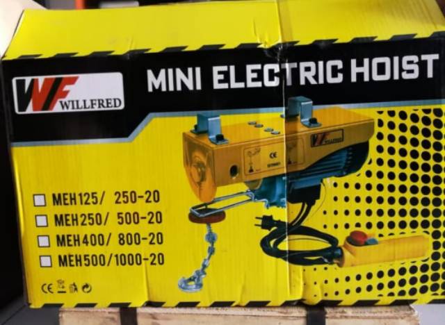 Hoist electric katrol elektrik 500kg merk willfred