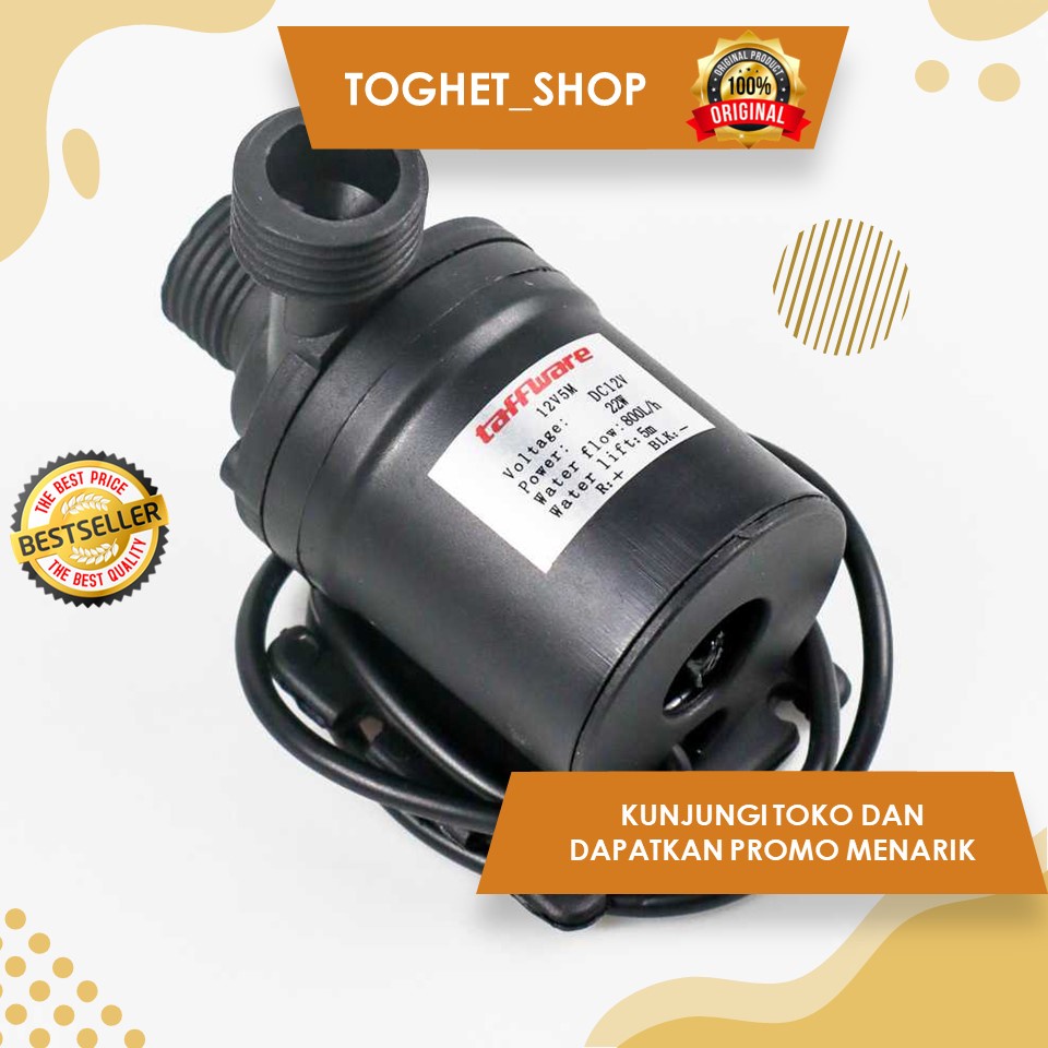 Alat Pompa Air Aquarium Ikan Submersible Pump 12V 22W Pompa Penyaring Aquarium Tekanan Tinggi