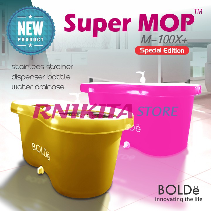 BOLDe M100X PLUS SPECIAL EDITION - Supermop Alat Pel Modern Saringan Stainless