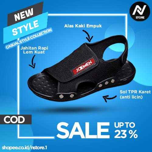 {ORIGINAL}Sandal Pria Casual S24 Sandal Kulit Pria Sendal Pria Kekinian Sendal Slip On Sandal Slop P