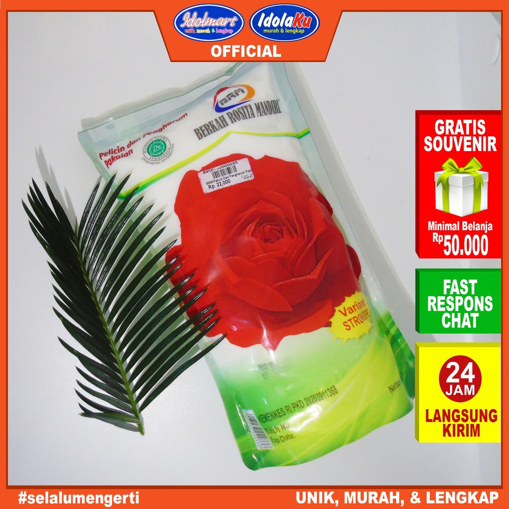 IDOLMART BRM Pelicin &amp; Pengharum Pakaian Refill 900 ml Pewangi Loundry Original Surabaya