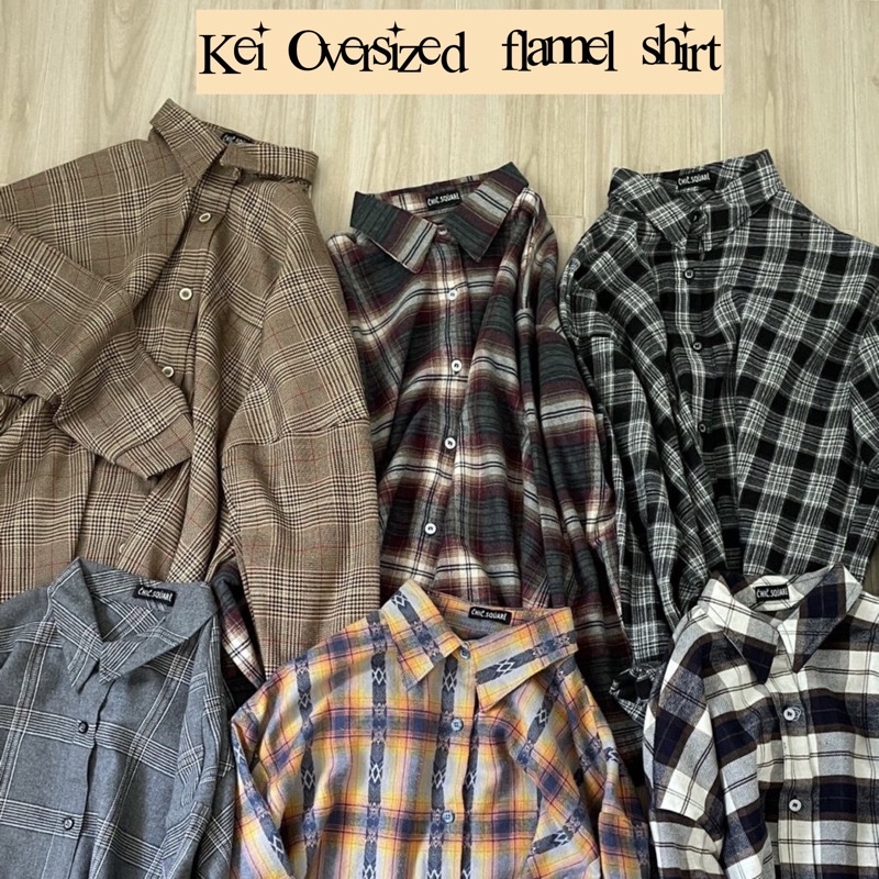 Kei oversize flanel shirt / kemeja flanel / unisex