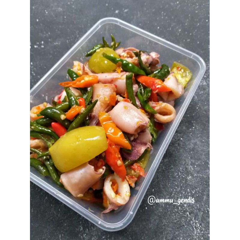 

Cumi asin cabe ijo - cumi asin cabai hijau 300gr Frozen food