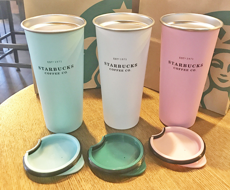 Starbucks Tumbler Macaron Stainless Steel Cup Biru
