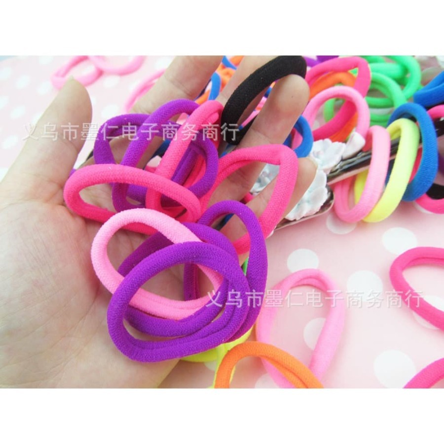 SHT simple elastic hair tie rope kunciran polos kuncir ikat rambut