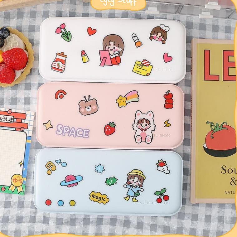 

(F3L5) Kotak Pensil Minimalis Gaya Korea Pencil Case Aestetic | Free Sticker //Shoping@now
