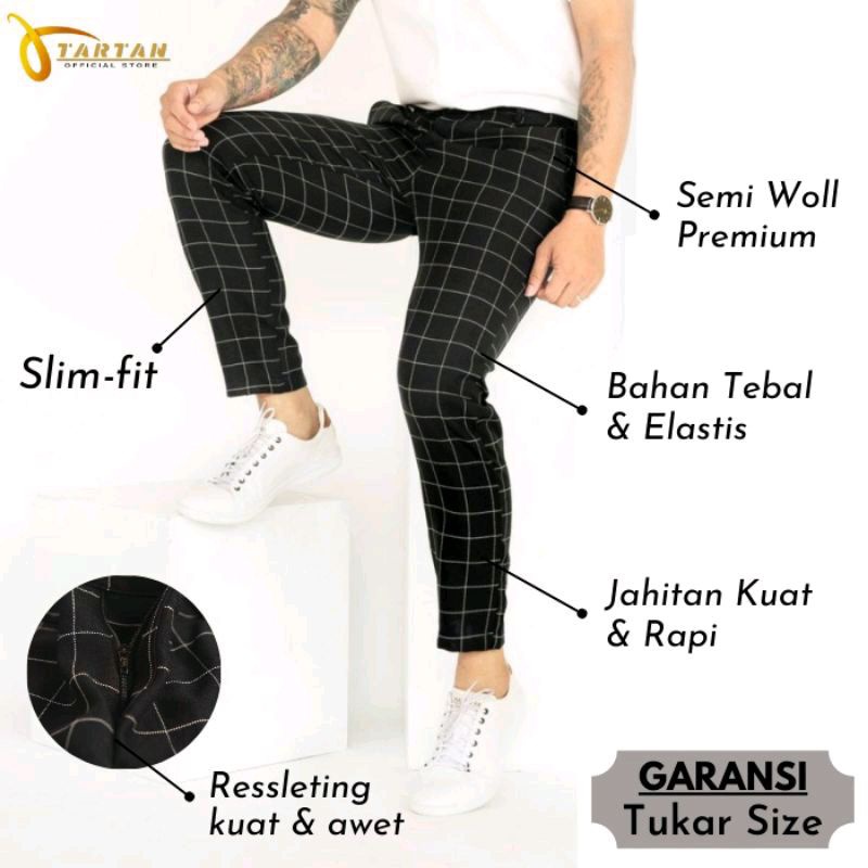 Best Quality CELANA TARTAN PRIA PREMIUM CELANA CHINO TARTAN DICKIES CELANA KOTAK-KOTAK