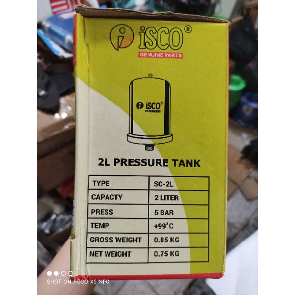 TABUNG BESI OTOMATIS MESIN AIR ISCO 2LITER