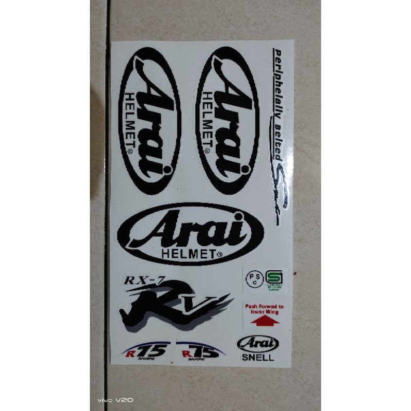 

stiker set arai