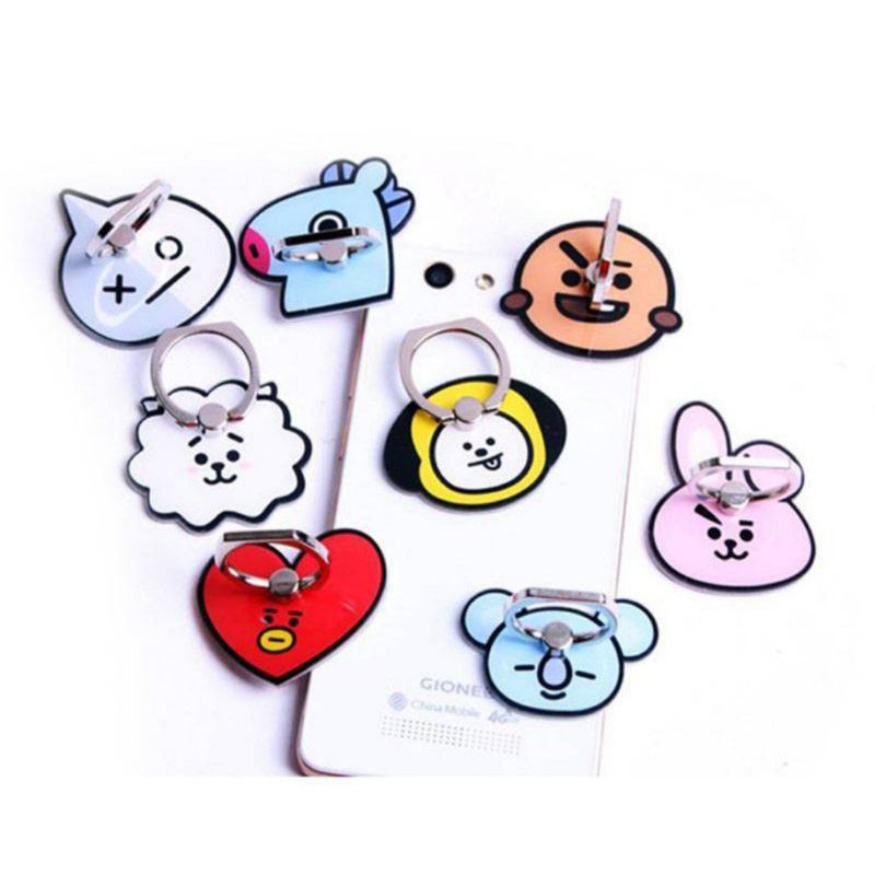 iRing Cincin Ring HP BT21 BTS BT 21 Karakter Standing Chimmy Tata Koya Mang Cooky RJ Shooky