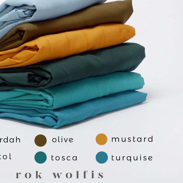 ✿ Rok Polos Bahan Wolfis Premium Allsize / Rok Wolfis ✩