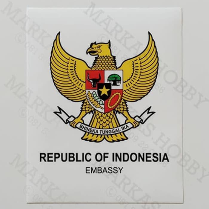 

Stiker / Sticker Garuda Republic Of Indonesia - Embassy Vertical Tempel Dalam