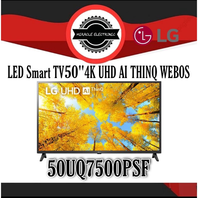 LG 50UQ7500PSF Smart LED TV 50inch 4K UHD AI ThinQ WebOs 50UQ7500