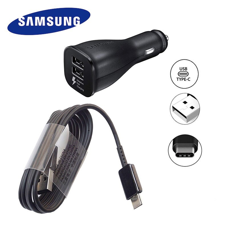 Car Charger Samsung Charger Mobil Fast Charging 2USB Type C / Micro USB