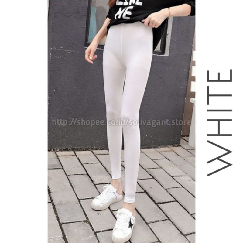 Legging Wanita Dewasa Bahan Spandek Jersey Premium Uk Standar