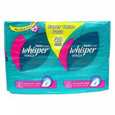 WHISPER Regular FloWith Wings Sanitary Napkin