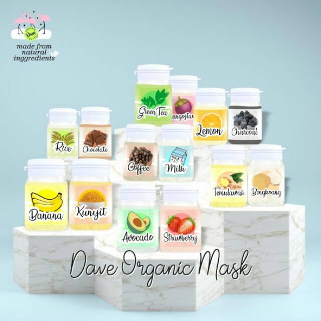 MASKER WAJAH ORGANIK BY DAVE ORGANIC MASK