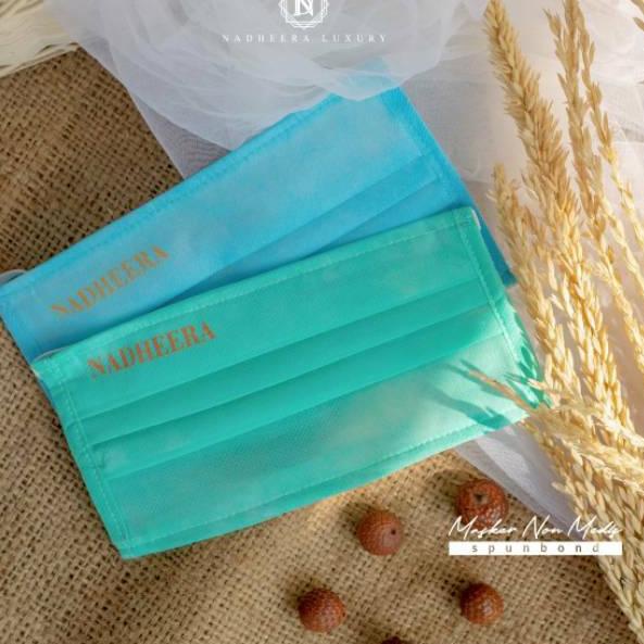 Terlaris.. Masker hijab by nadheera spundbund penutup hidung mulut