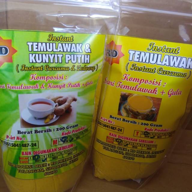 

Temulawak dan kunyit putih bubuk