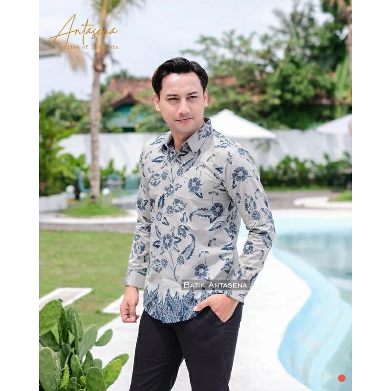 Kemeja Batik Pria Lengan Panjang SLIMFIT Lapis Furing Katun Halus Premium Modern Sragenan DERMAWAN